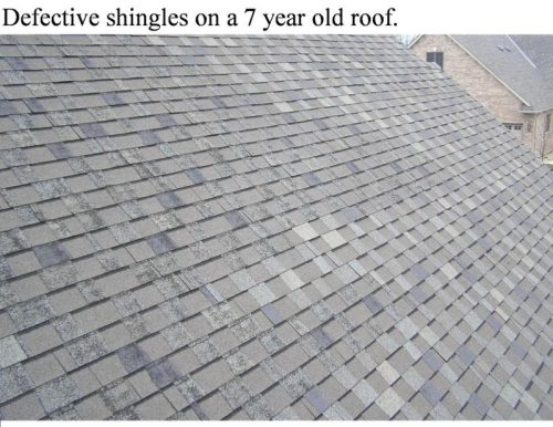 defective shingles