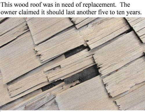rotted wood roof