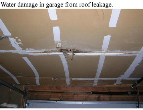 water damaged ceiling