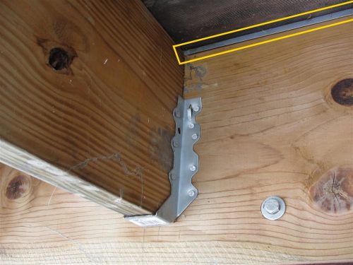 Proper flashing at deck ledgerboard