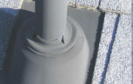 Split boot at plumbing vent