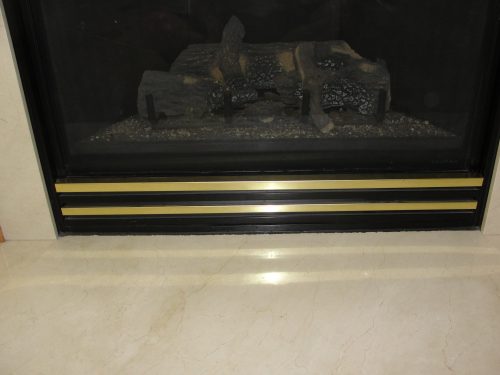Gas fireplace front