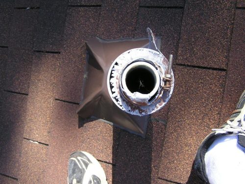 Damaged plumbing vent cap 4