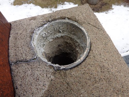 View of top of chimney