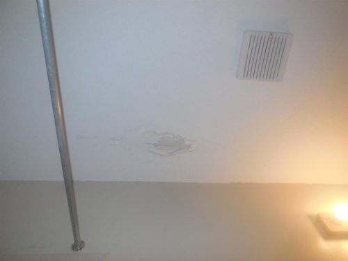 Water damaged ceiling