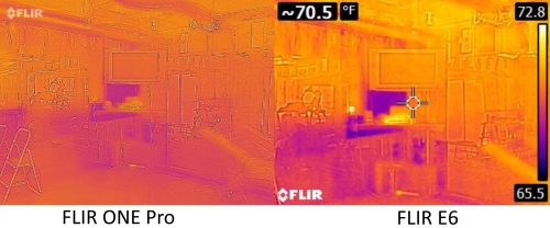 FLIR ONE Pro vs E6 1