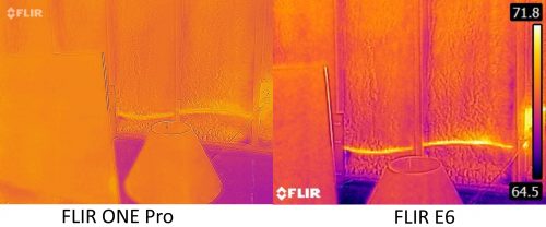 FLIR ONE Pro vs E6 9