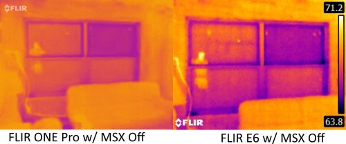 FLIR ONE Pro vs E6 with MSX off 5