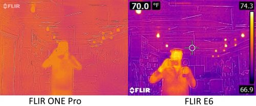 FLIR ONE Pro vs E6 7