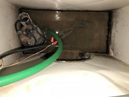 sump pump in return duct