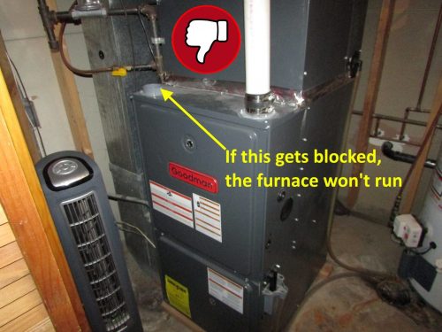 furnace with one pipe improperly installed