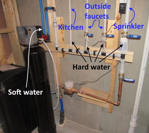 hard water line to kitchen