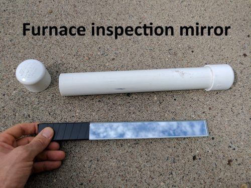 Furnace inspection mirror