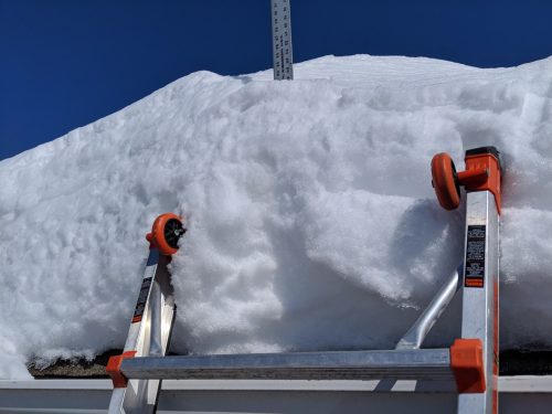 Roof snow depth