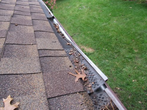 Cheap gutter screen falling out of place