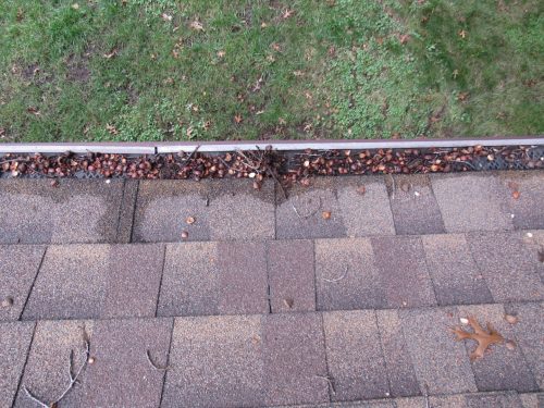 Clogged gutter cover