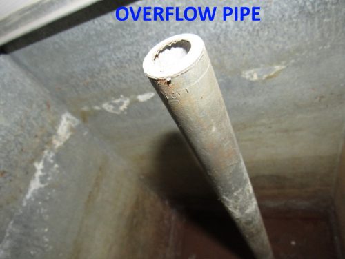 overflow pipe in expansion