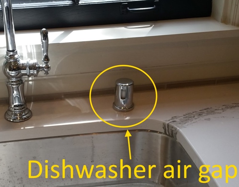 Dishwasher air gaps Structure Tech Home Inspections