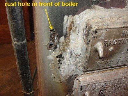 Rusted boiler