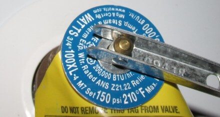 Tag on Relief Valve