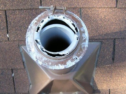 Damaged plumbing vent cap 1