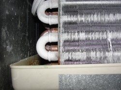 Evaporator coil beginning to frost over