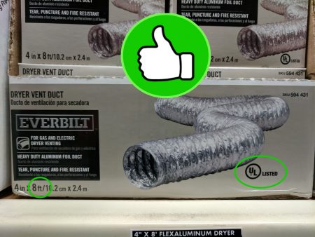 UL Listed aluminum foil duct