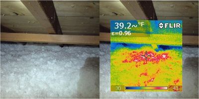 IR Image - warm attic
