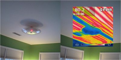 IR Image - ceiling heat