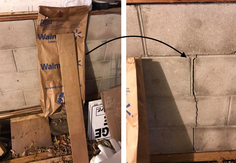What an odd place to store one yard bag. What’s behind it? Oh. That.