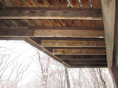 Deck joists spliced