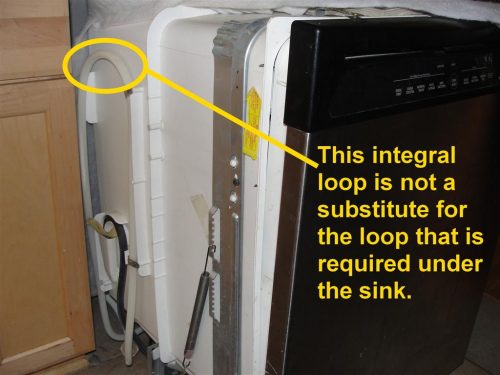 Dishwasher Integral Drain Loop