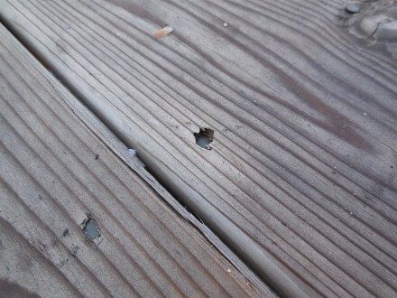 Exterior - overdriven nails at deck