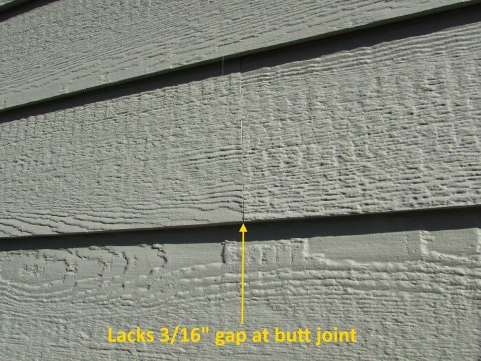 Improper gap at butt joint