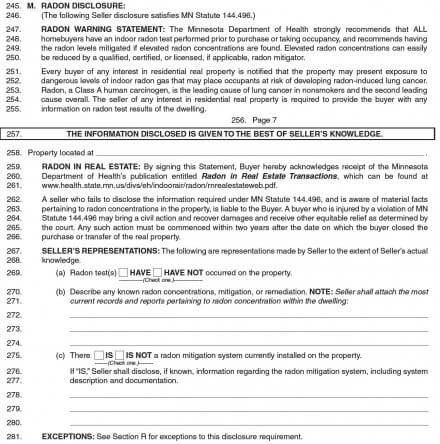 New Radon Disclosure