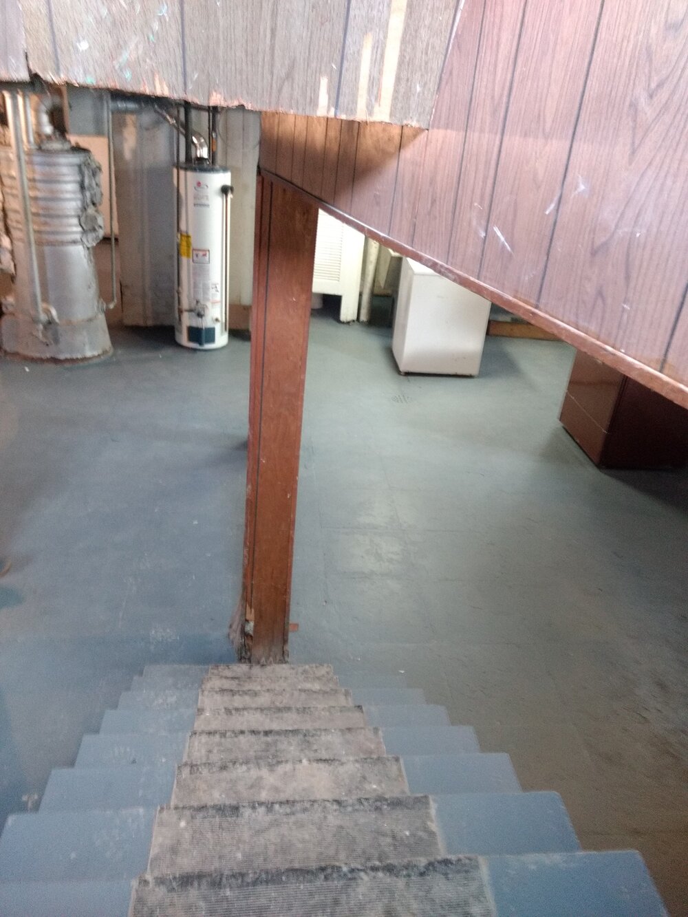 What came first, the stairway or the post?