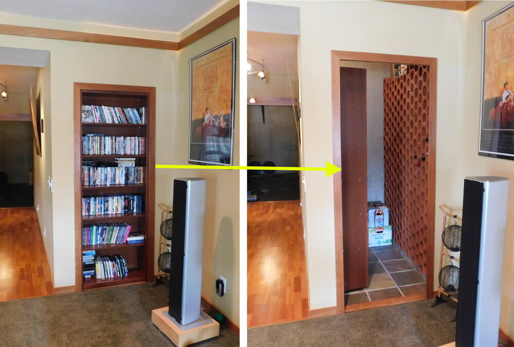 Secret wine cellar