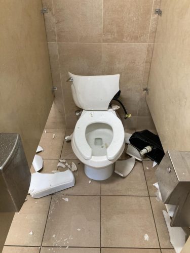 Exploding toilet