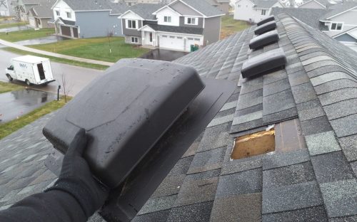 Roof vents not nailed