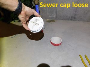 Loose sewer cap