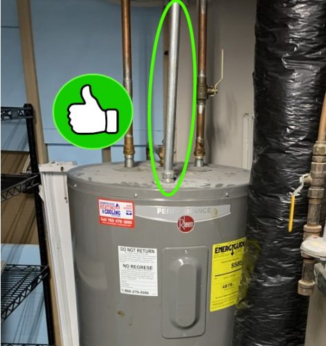 Rigid conduit to water heater