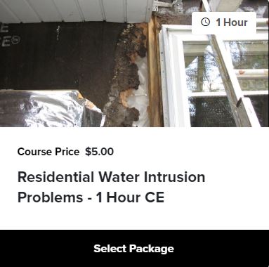 Residential Water Intrusion Problems