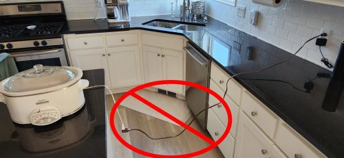 No extension cord for island