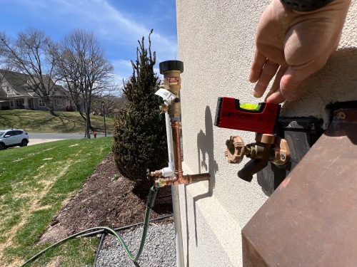 Frost free faucet improperly installed