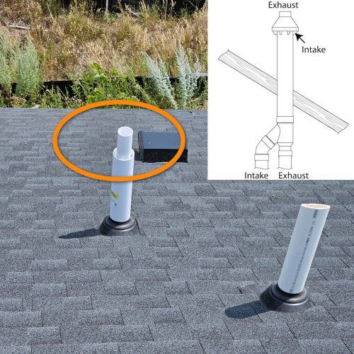 Missing cap for concentric vent with diagram