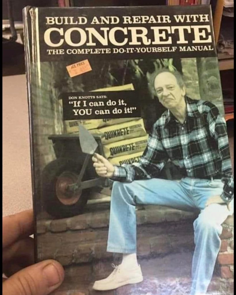 Don Knotts does concrete