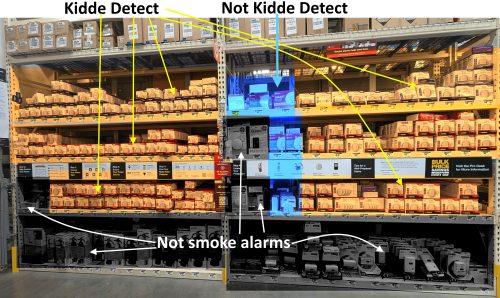 Home Depot Smoke Alarm Selection Marked Up