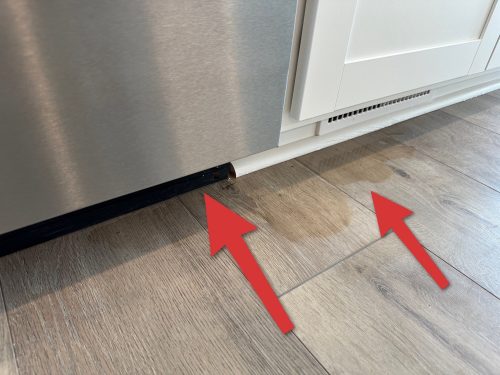 Leaking dishwasher