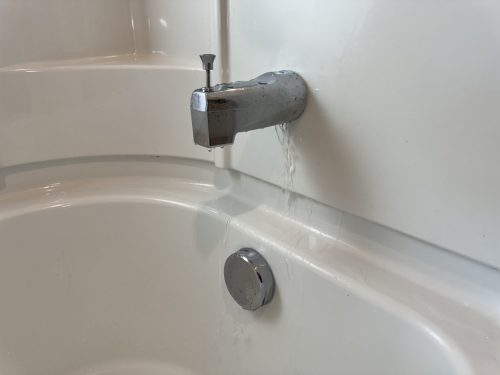 Leaking tub spout