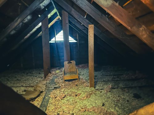 Chair in attic